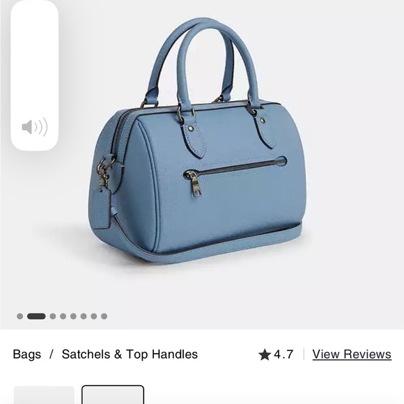 NWTO Coach authentic 79946 faded blush cross grain leather Rowan satchel - Picture 9 of 11